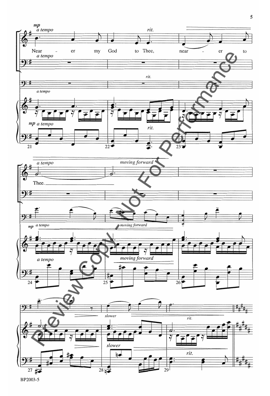 Nearer, My God, to Thee - Forrest 4-Part scores gallery preview page 6