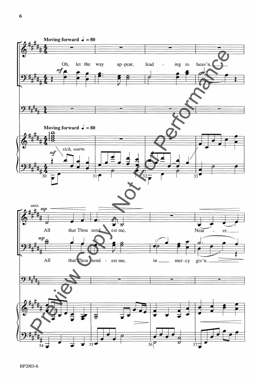 Nearer, My God, to Thee - Forrest 4-Part scores gallery preview page 7