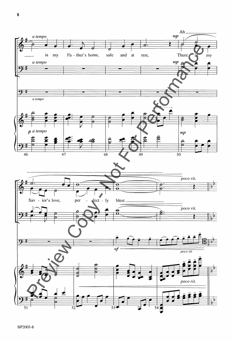 Nearer, My God, to Thee - Forrest 4-Part scores gallery preview page 9