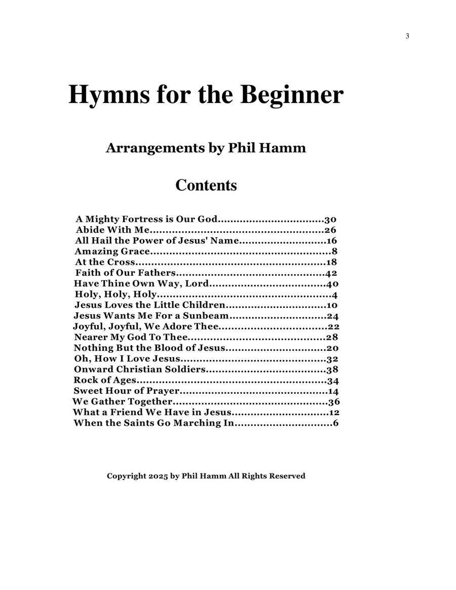 Hymns For The Beginner Piano Method scores gallery preview page 2