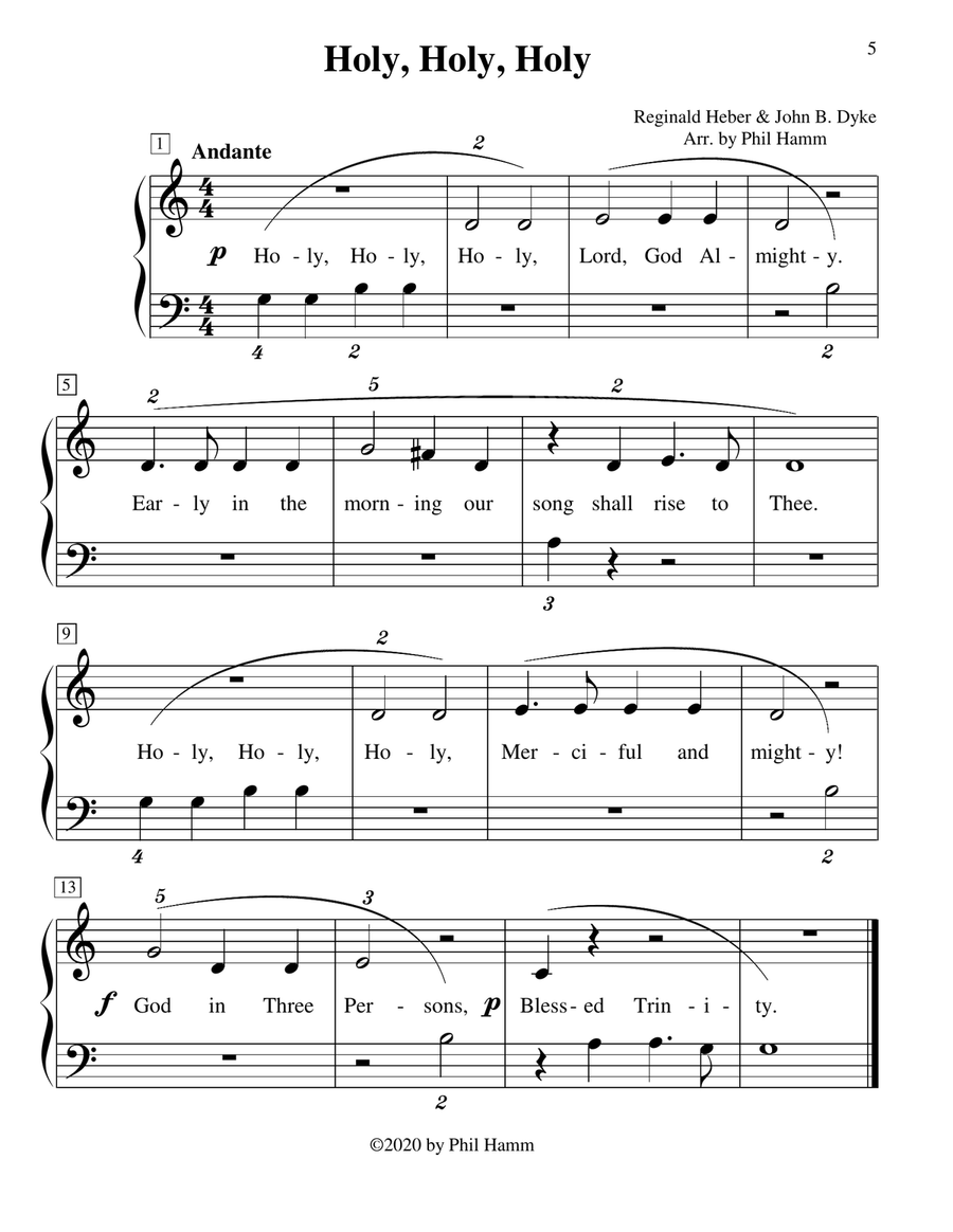 Hymns For The Beginner Piano Method scores gallery preview page 4
