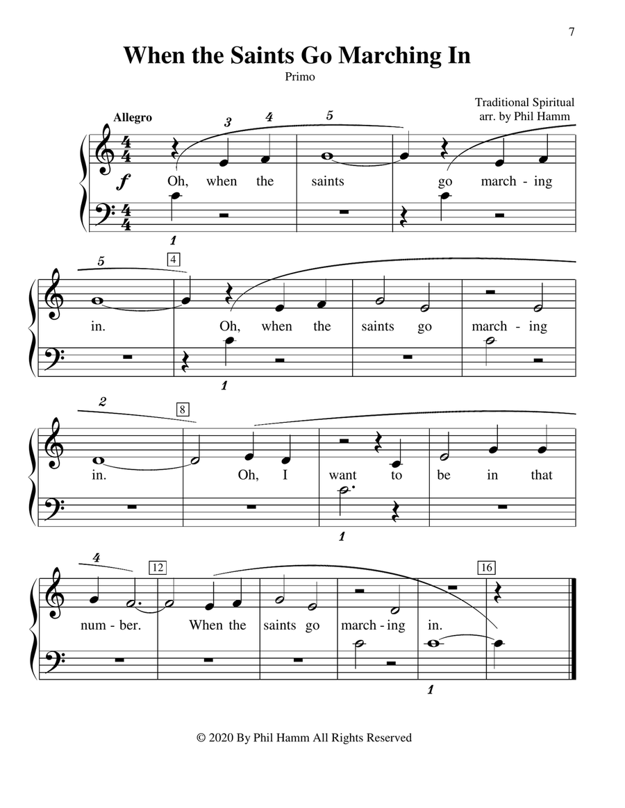 Hymns For The Beginner Piano Method scores gallery preview page 6