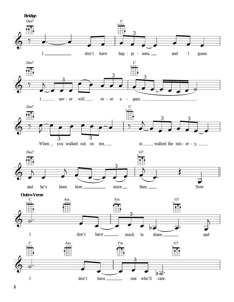 Since I Don't Have You Ukulele scores gallery preview page 2