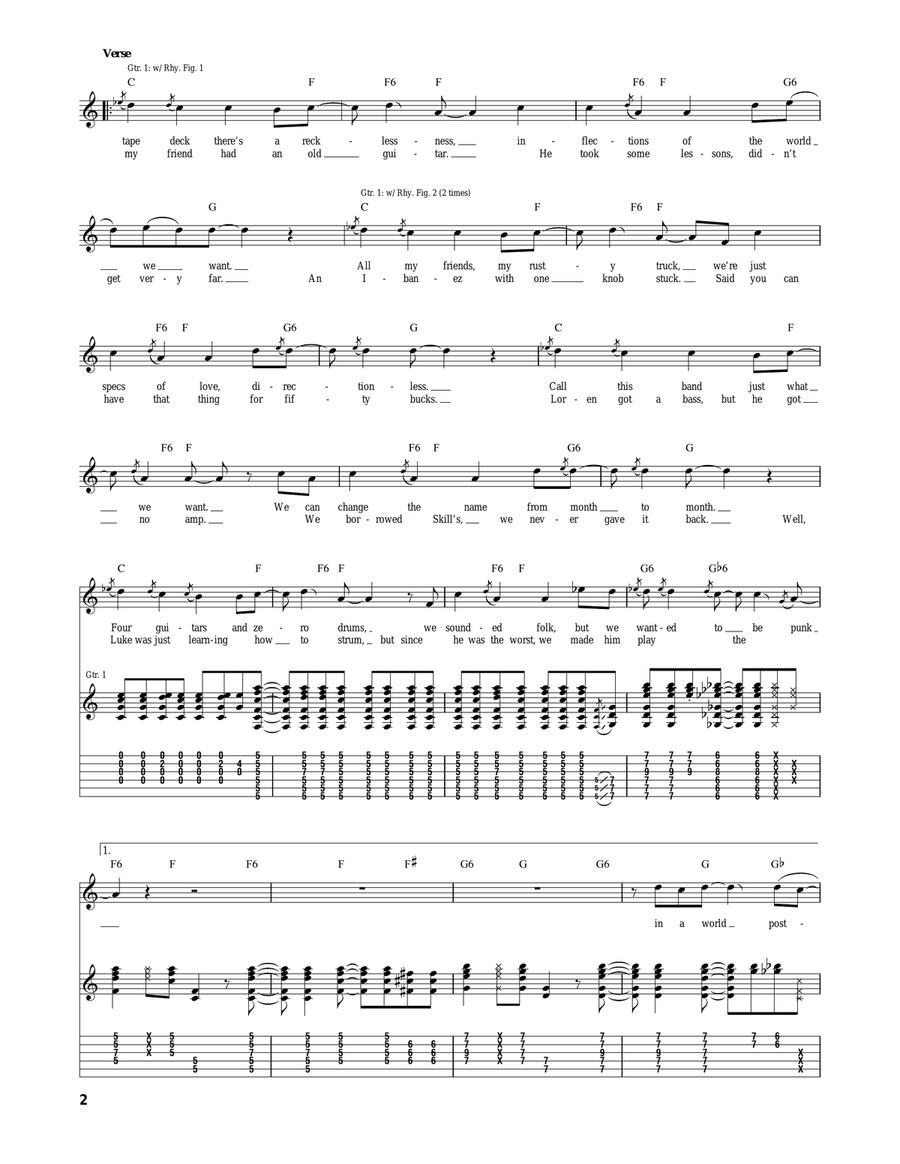 Tape Deck Tape Deck Acoustic Guitar scores gallery preview page 2