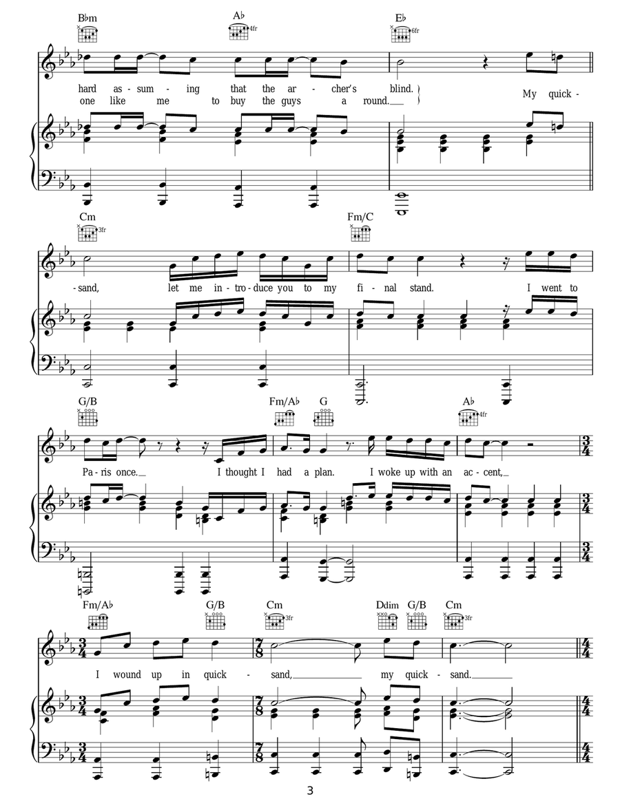My Quicksand My Quicksand Acoustic Guitar scores gallery preview page 3