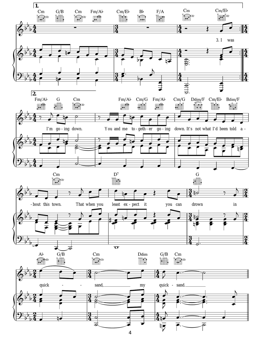 My Quicksand My Quicksand Acoustic Guitar scores gallery preview page 4