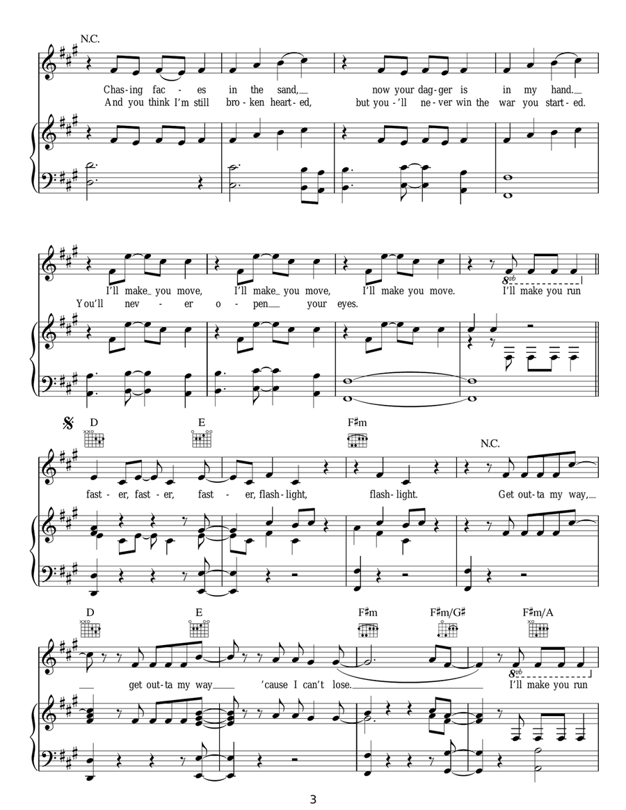 Flashlight Flashlight Acoustic Guitar scores gallery preview page 3