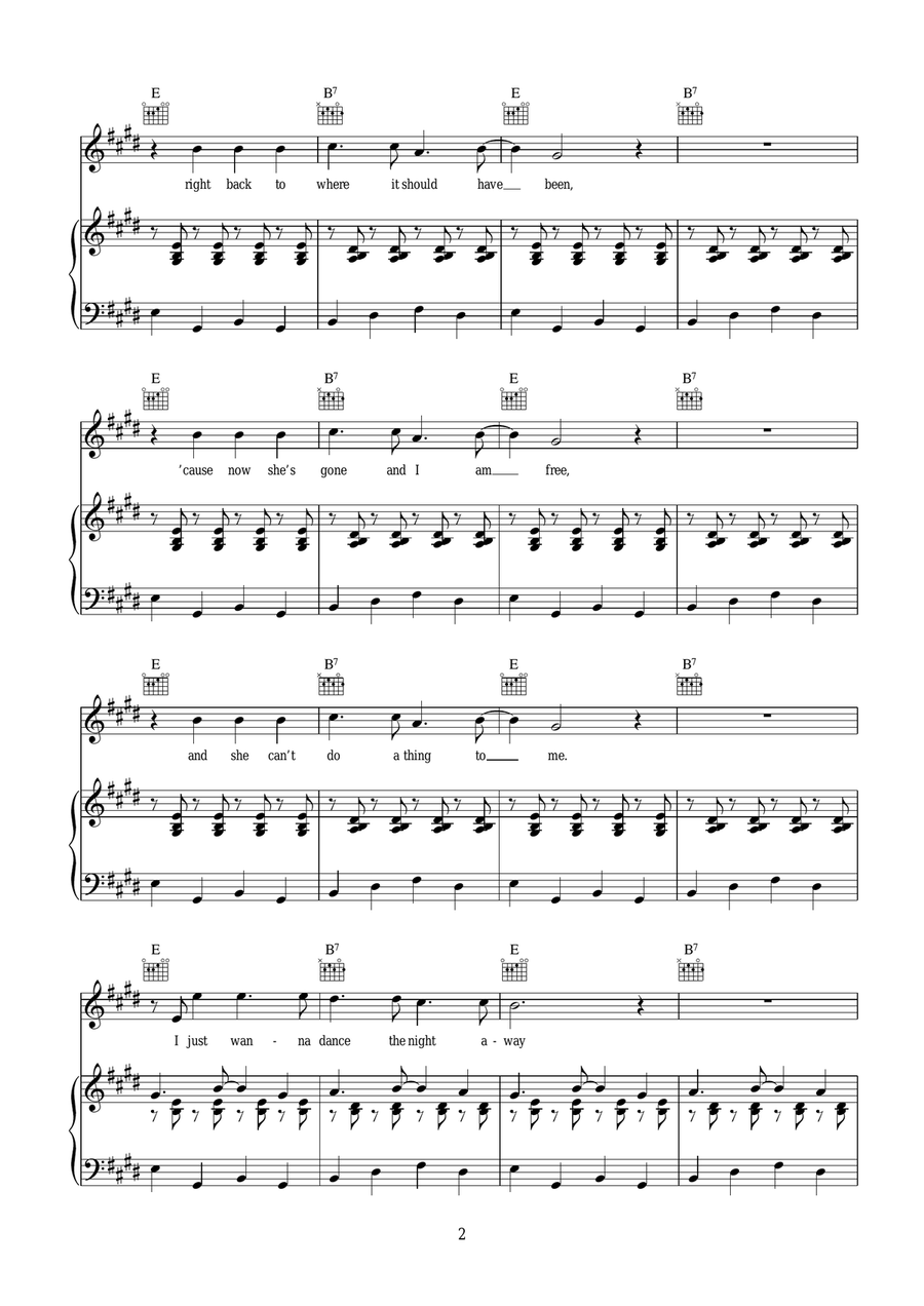 Dance The Night Away Dance The Night Away Acoustic Guitar scores gallery preview page 2