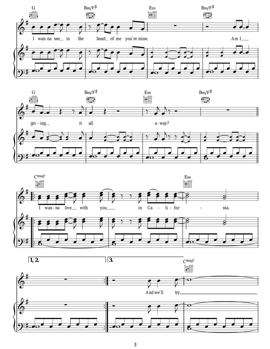 Justine Justine Acoustic Guitar scores gallery preview page 3