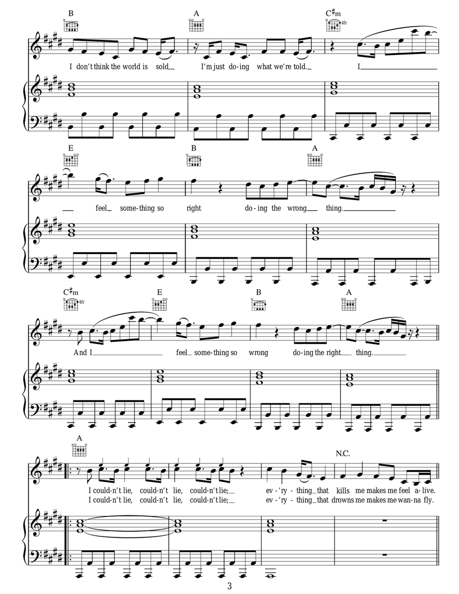 Counting Stars Counting Stars Acoustic Guitar scores gallery preview page 3