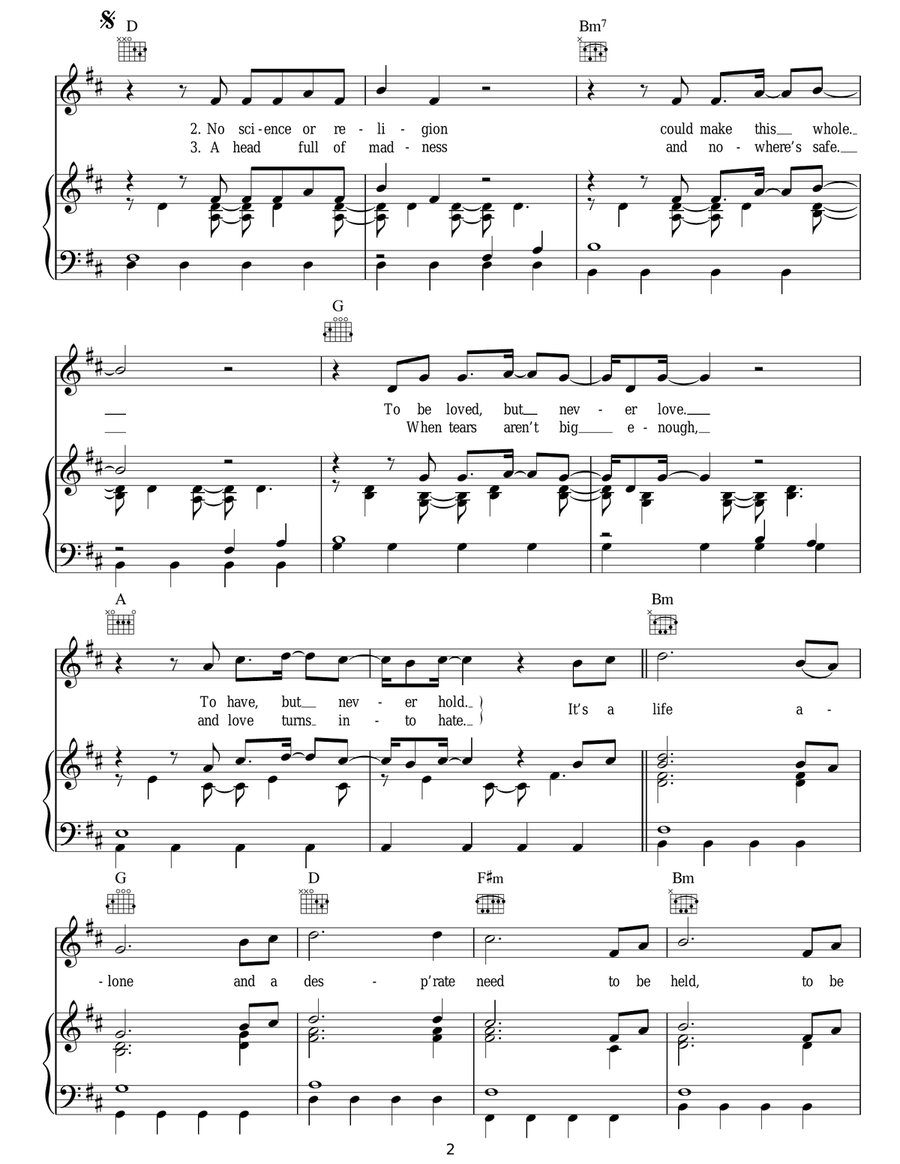 Let Me Go Let Me Go Acoustic Guitar scores gallery preview page 2