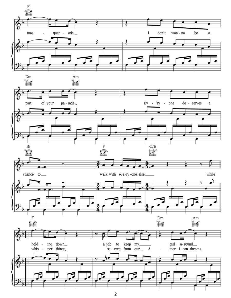 Hero Hero Acoustic Guitar scores gallery preview page 2
