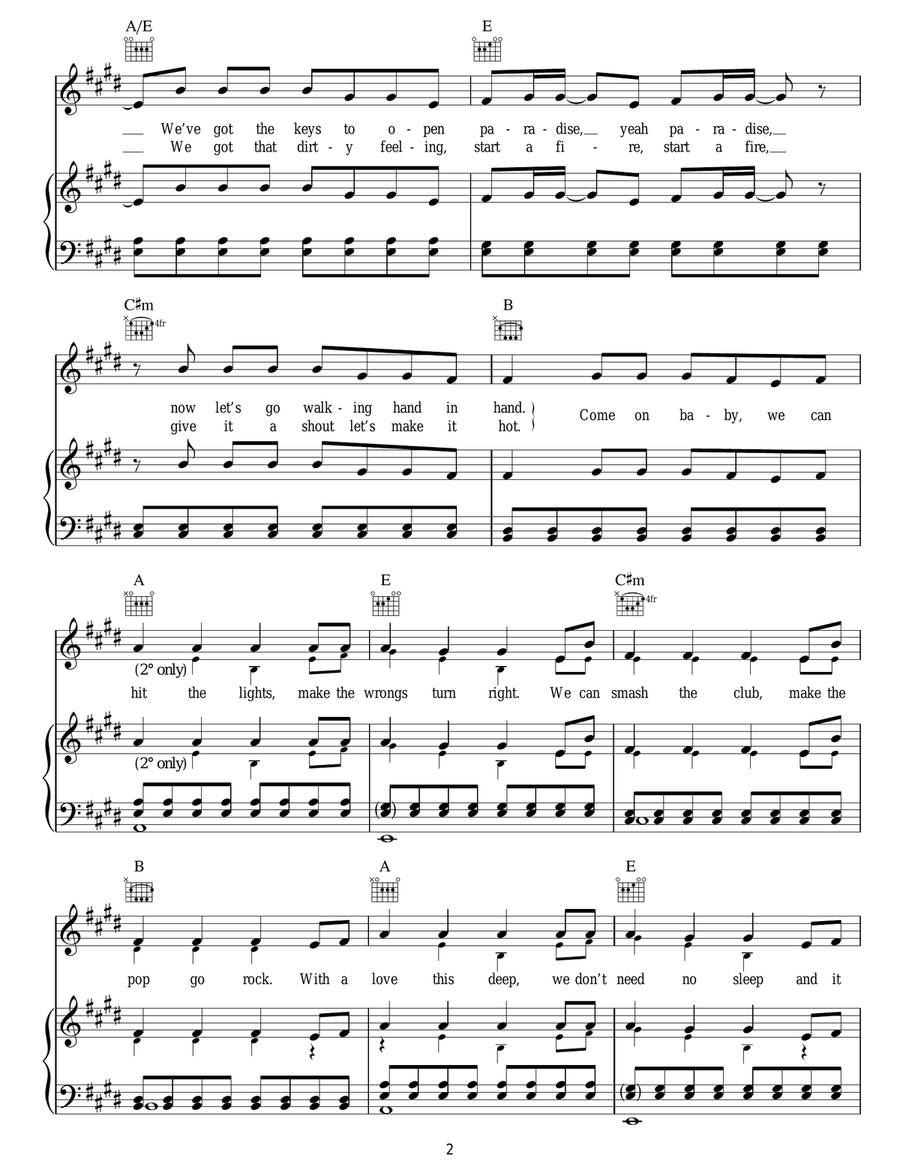 All Night All Night Acoustic Guitar scores gallery preview page 2