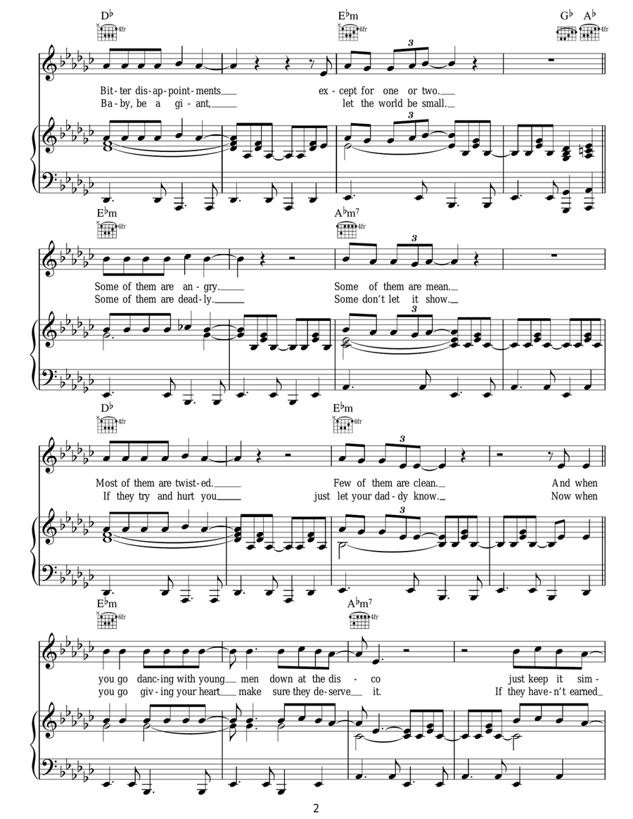 Go Gentle Go Gentle Acoustic Guitar scores gallery preview page 2