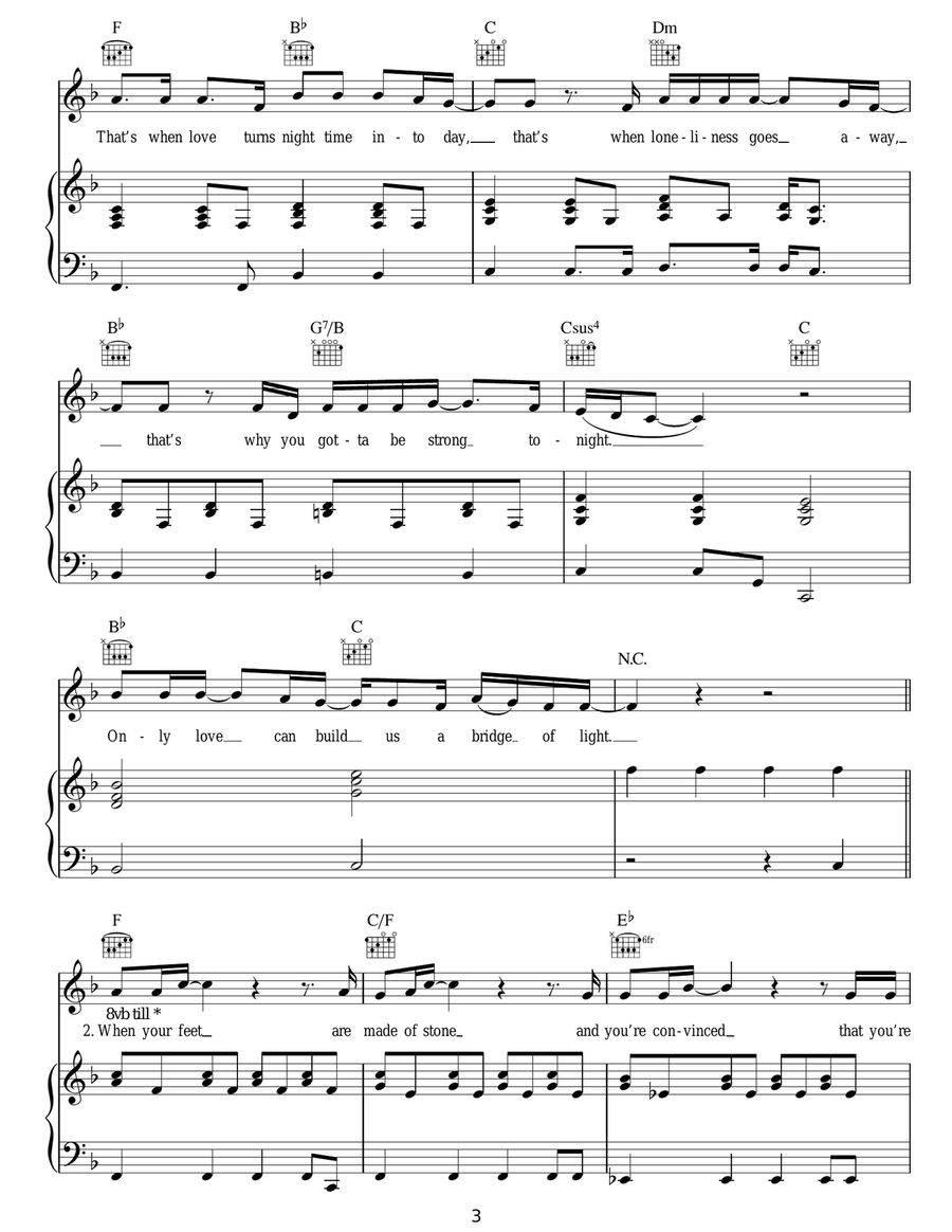 Bridge Of Light Bridge Of Light Acoustic Guitar scores gallery preview page 3