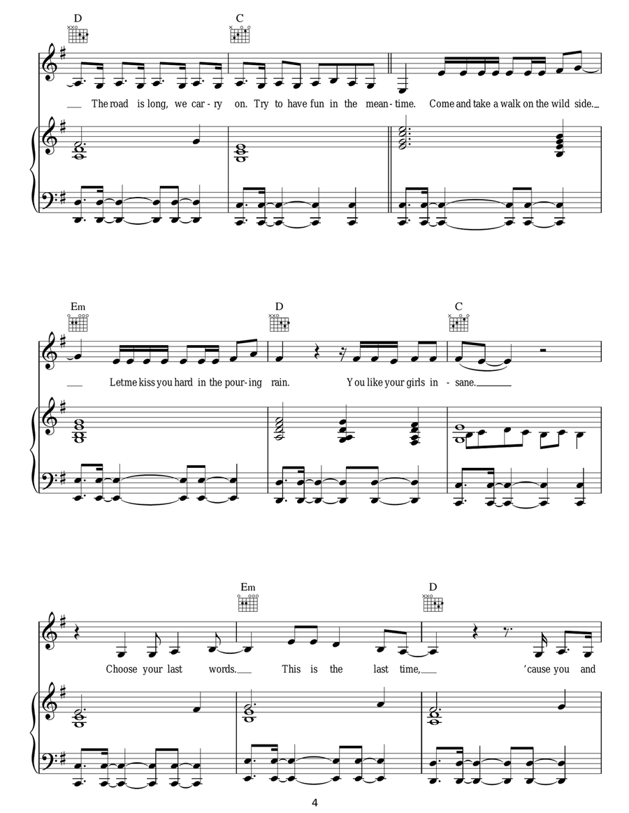 Born To Die Born To Die Acoustic Guitar scores gallery preview page 4