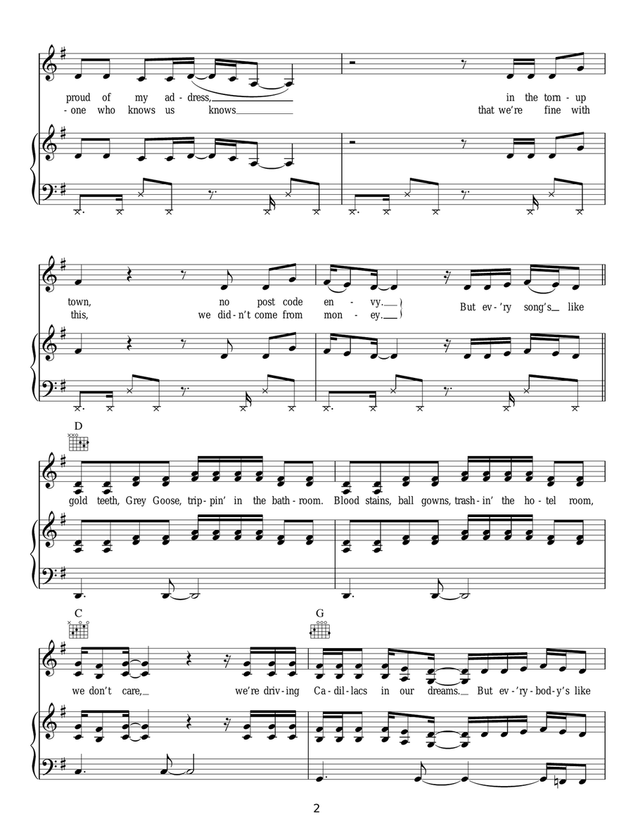 Royals Royals Guitar scores gallery preview page 2