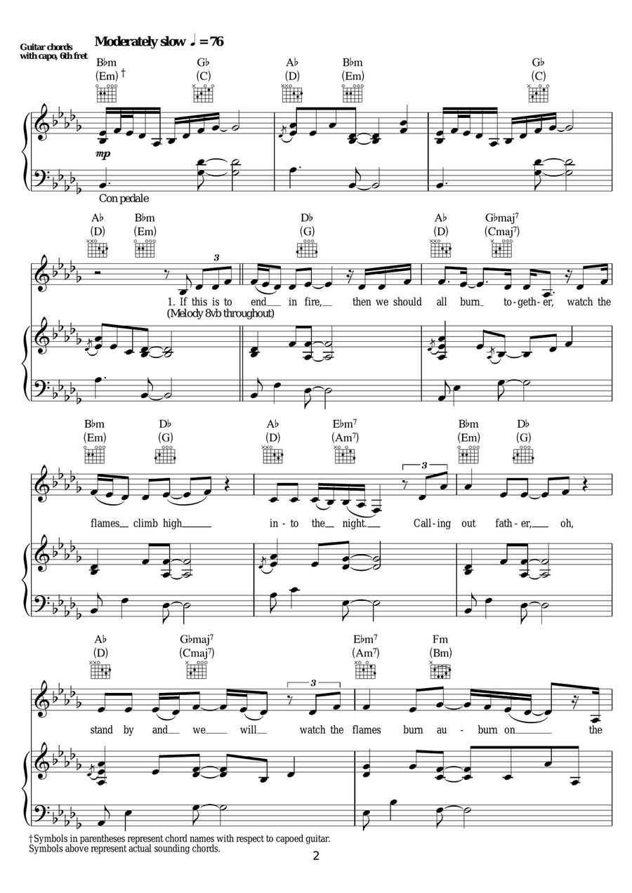 I See Fire (from The Hobbit) Guitar scores gallery preview page 2