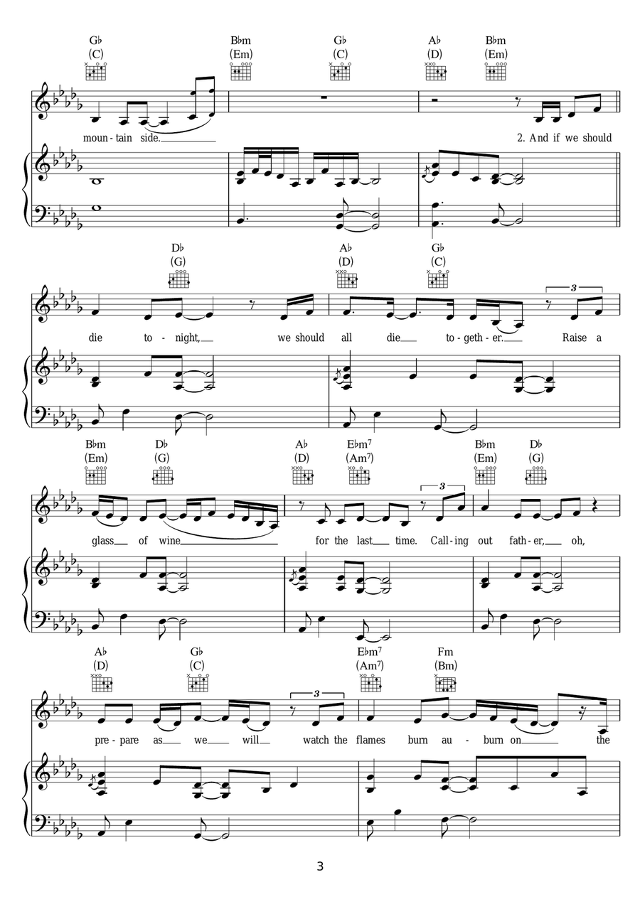 I See Fire (from The Hobbit) Guitar scores gallery preview page 3