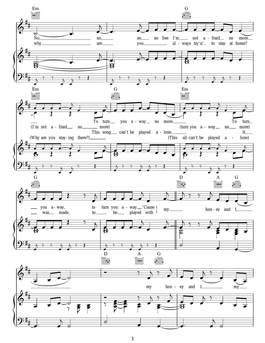 Honey And I Honey And I Acoustic Guitar scores gallery preview page 3