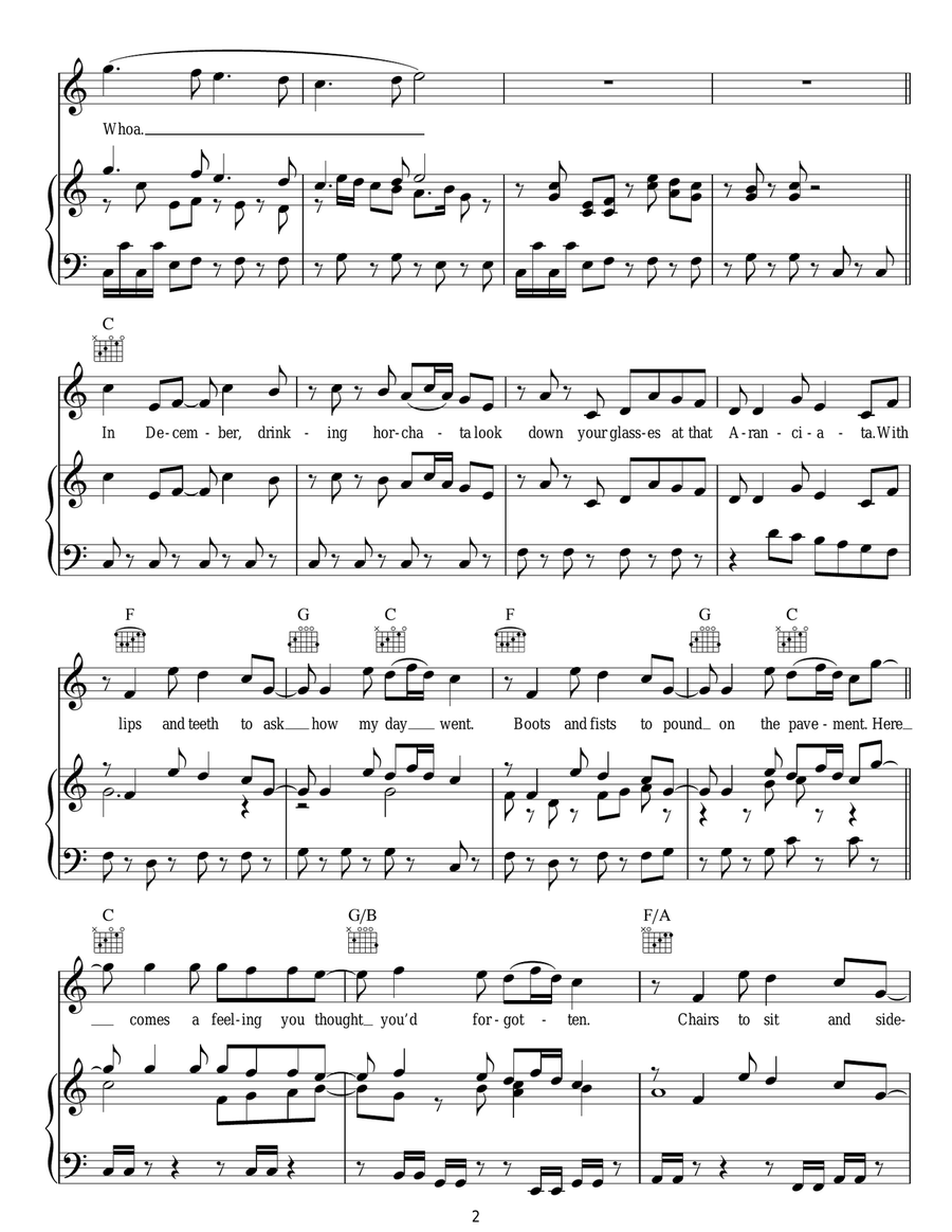 Horchata Guitar scores gallery preview page 2
