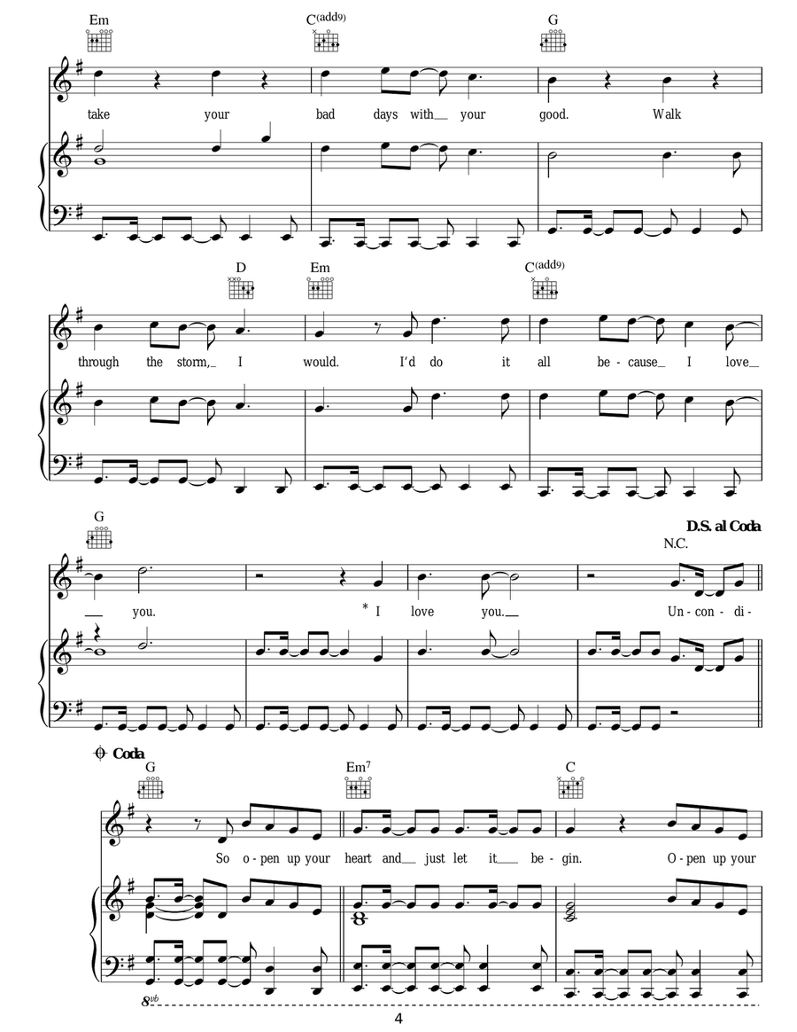 Unconditionally Unconditionally Acoustic Guitar scores gallery preview page 4