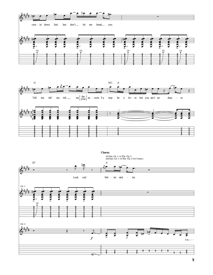 Helter Skelter Helter Skelter Acoustic Guitar scores gallery preview page 5