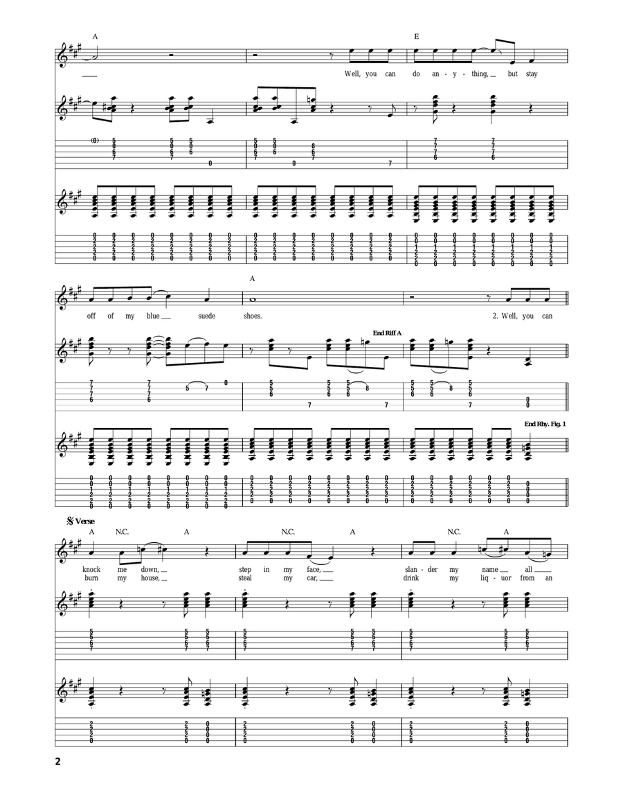 Blue Suede Shoes Blue Suede Shoes Acoustic Guitar scores gallery preview page 2
