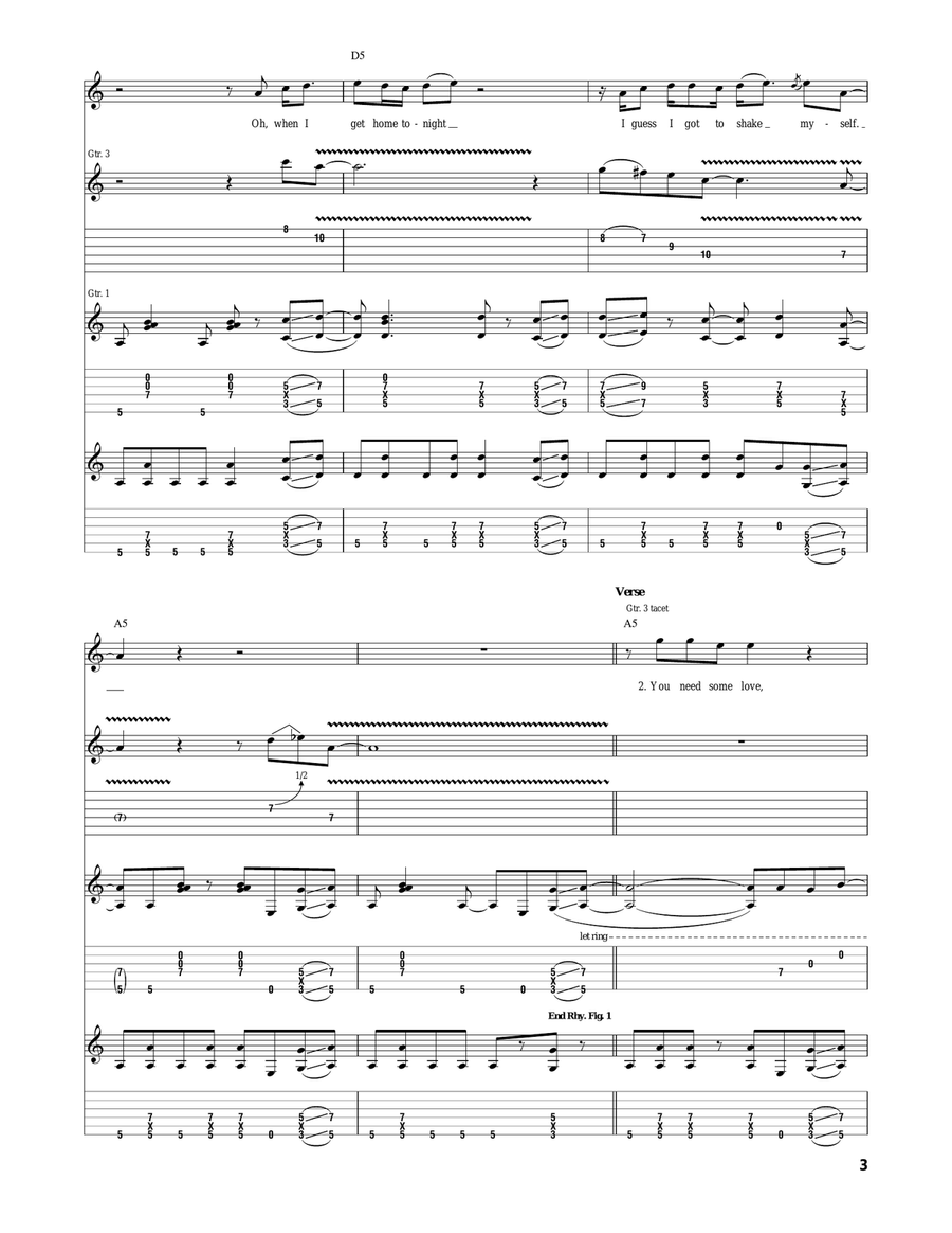 Rattlesnake Shake Rattlesnake Shake Acoustic Guitar scores gallery preview page 3