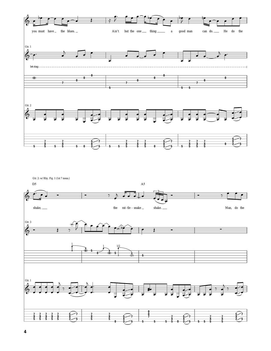 Rattlesnake Shake Rattlesnake Shake Acoustic Guitar scores gallery preview page 4