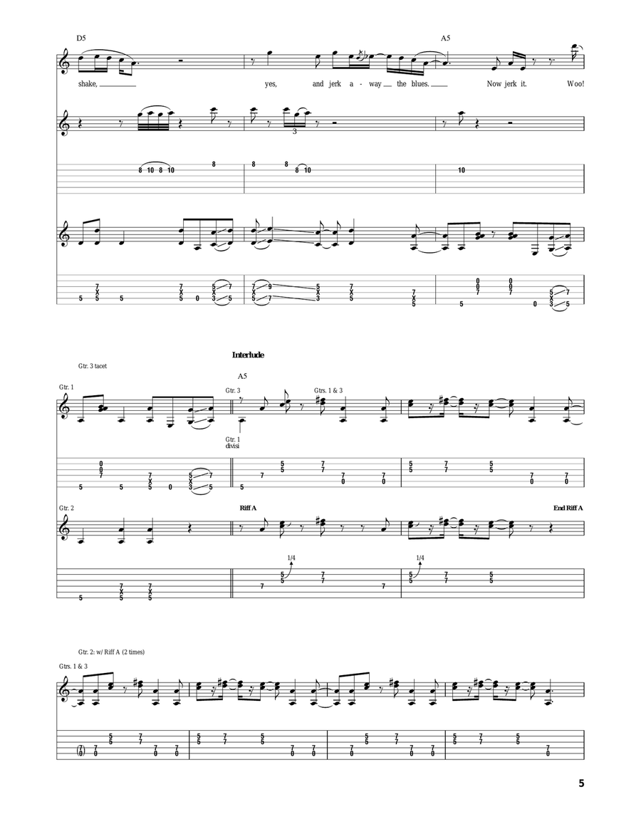 Rattlesnake Shake Rattlesnake Shake Acoustic Guitar scores gallery preview page 5