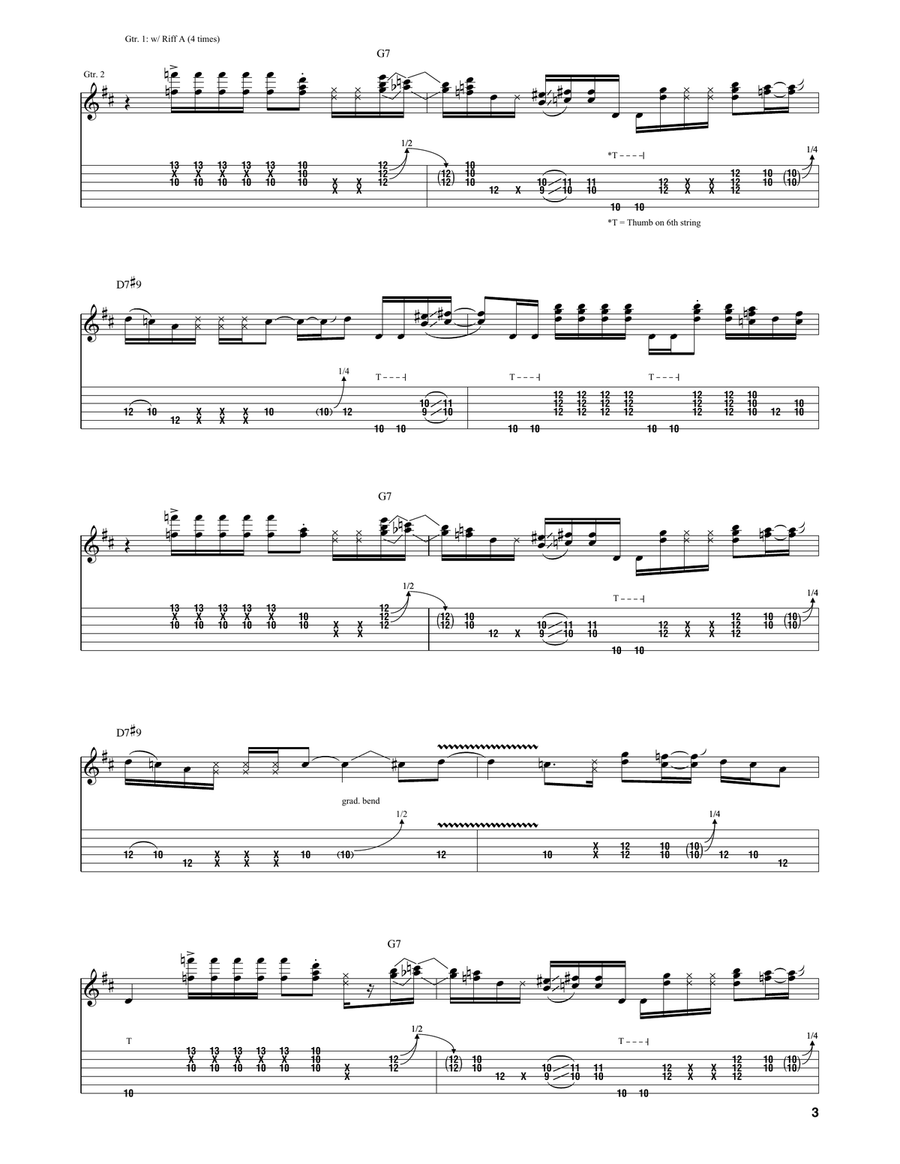 Couldn't Stand The Weather Acoustic Guitar scores gallery preview page 3