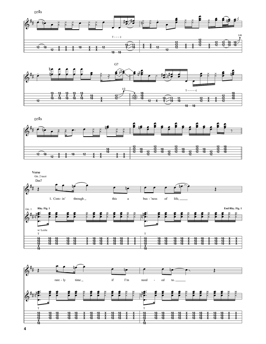 Couldn't Stand The Weather Acoustic Guitar scores gallery preview page 4