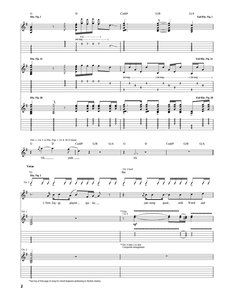 Ziggy Stardust Ziggy Stardust Acoustic Guitar scores gallery preview page 2