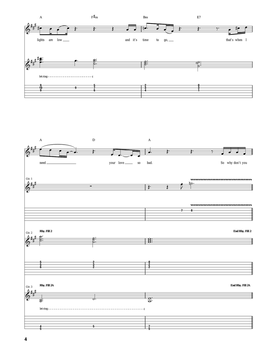 Need Your Love So Bad Need Your Love So Bad Acoustic Guitar scores gallery preview page 4