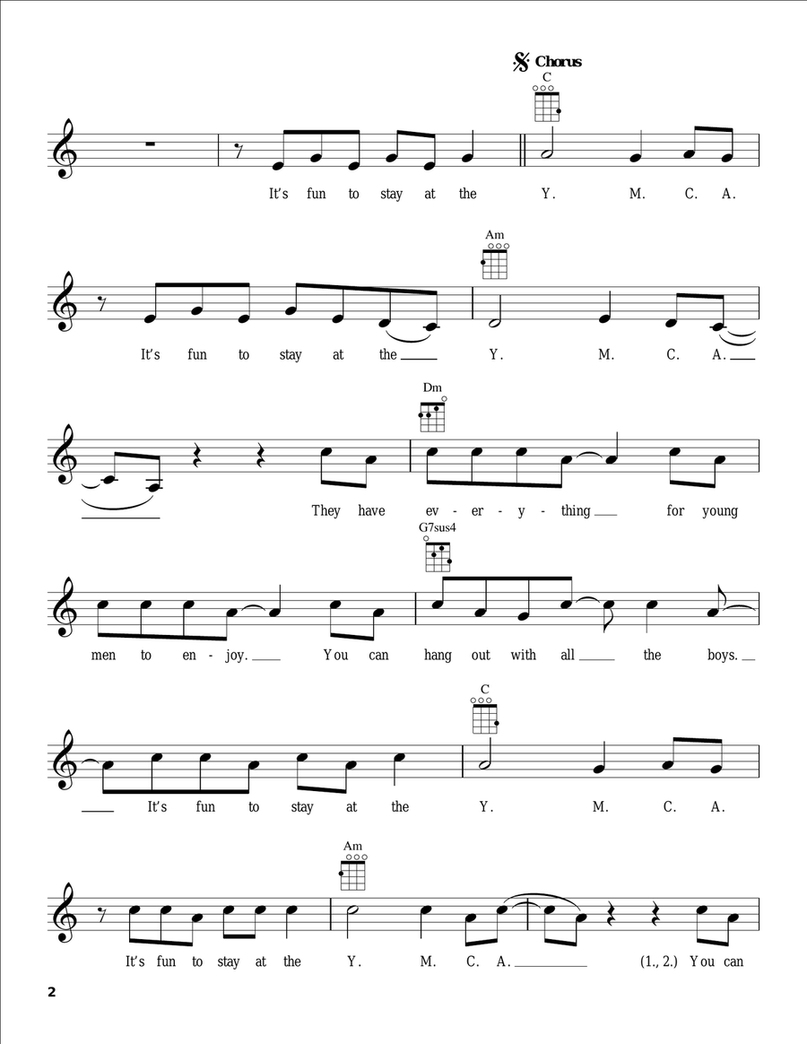 Y.M.C.A. Y.M.C.A. Ukulele scores gallery preview page 2