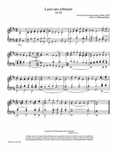 Lasst uns erfreuen (in D and E-flat) (Hymn Harmonization)