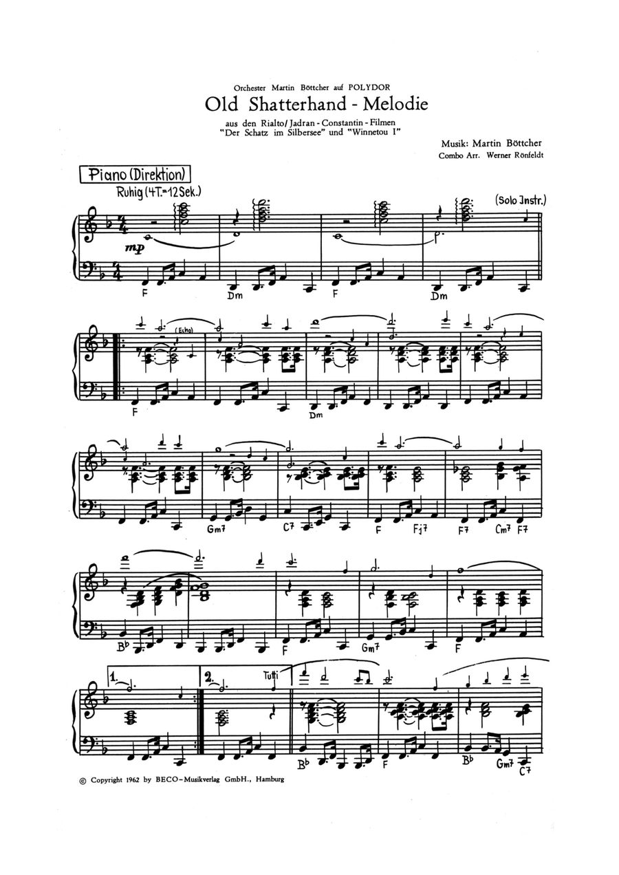 Old Shatterhand-Melodie Orchestra - Digital Sheet Music page 3
