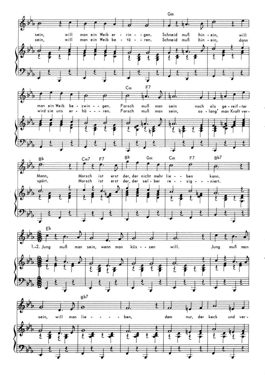 Jung Muss Man Sein Piano Solo - Digital Sheet Music page 4