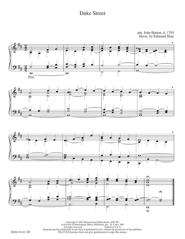 Duke Street (Hymn Harmonization)