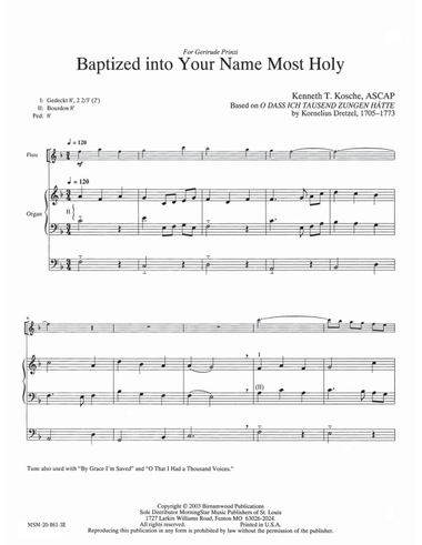 Baptized into Your Name Most Holy