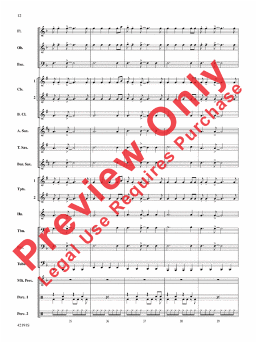 Ooh La La (from Smurfs 2) Concert Band scores gallery preview page 12