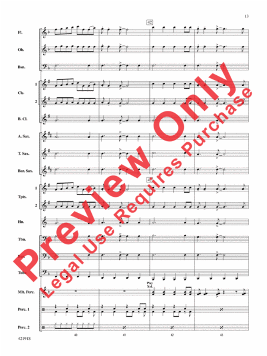 Ooh La La (from Smurfs 2) Concert Band scores gallery preview page 13