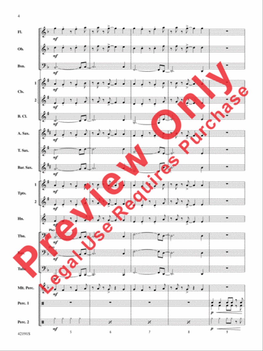 Ooh La La (from Smurfs 2) Concert Band scores gallery preview page 4