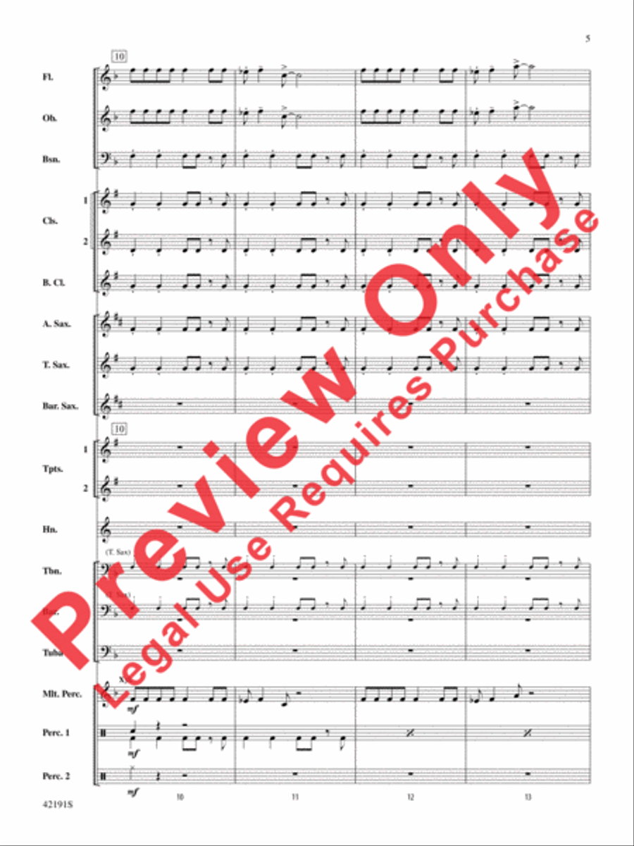 Ooh La La (from Smurfs 2) Concert Band scores gallery preview page 5