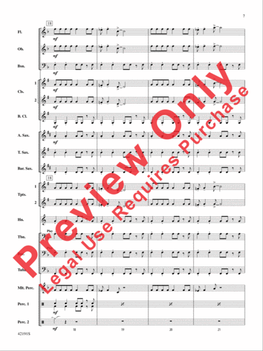 Ooh La La (from Smurfs 2) Concert Band scores gallery preview page 7
