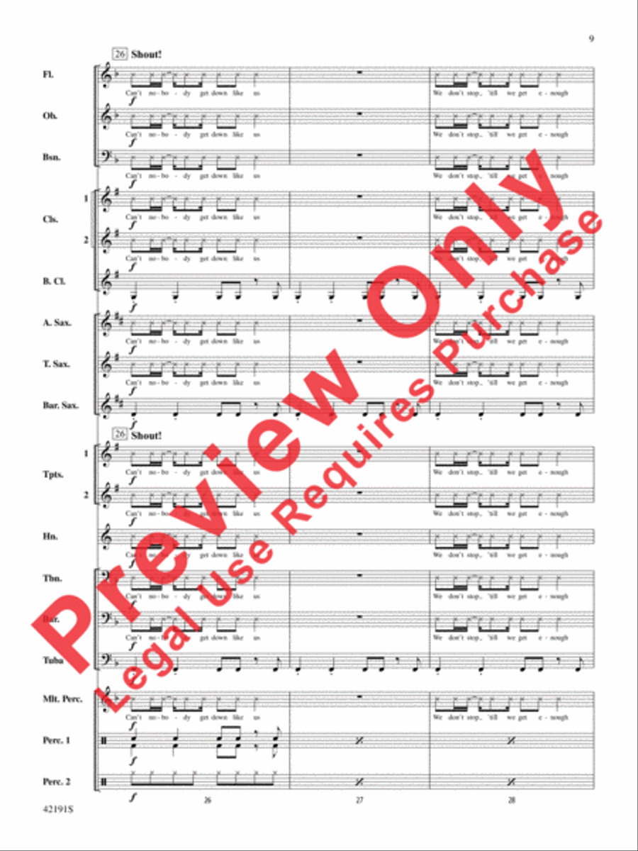 Ooh La La (from Smurfs 2) Concert Band scores gallery preview page 9