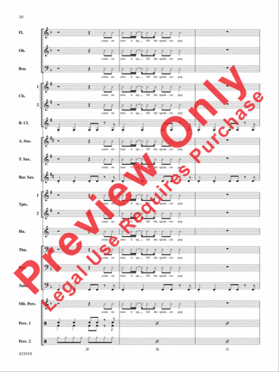 Ooh La La (from Smurfs 2) Concert Band scores gallery preview page 10