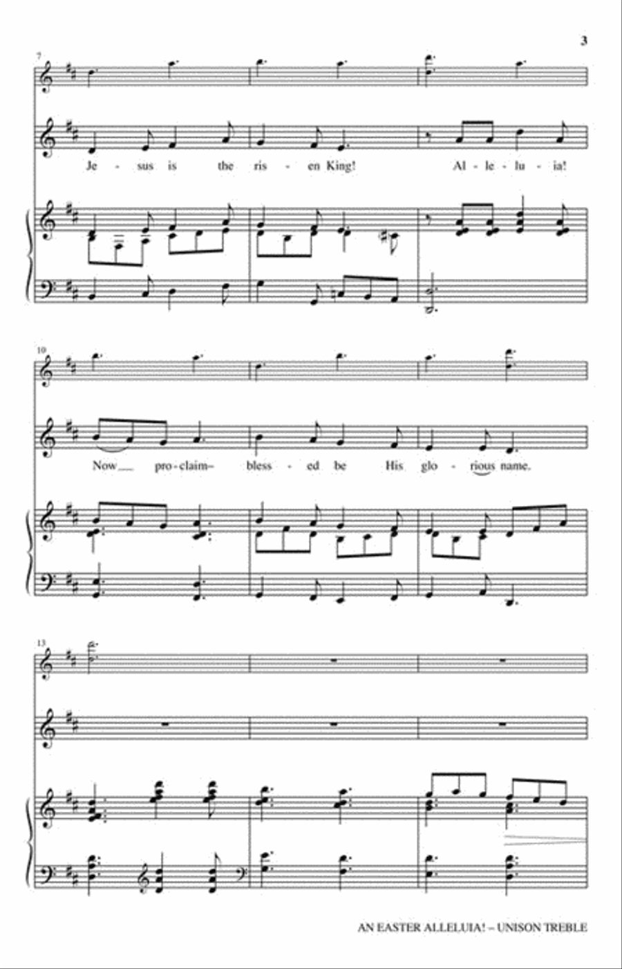 An Easter Alleluia! An Easter Alleluia! Unison Choir scores gallery preview page 3