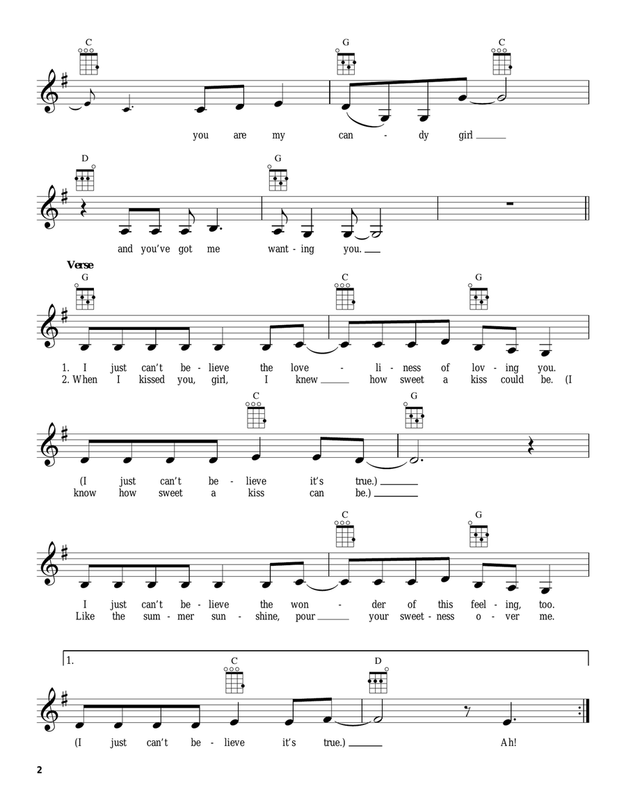 Sugar, Sugar Sugar, Sugar Ukulele scores gallery preview page 2